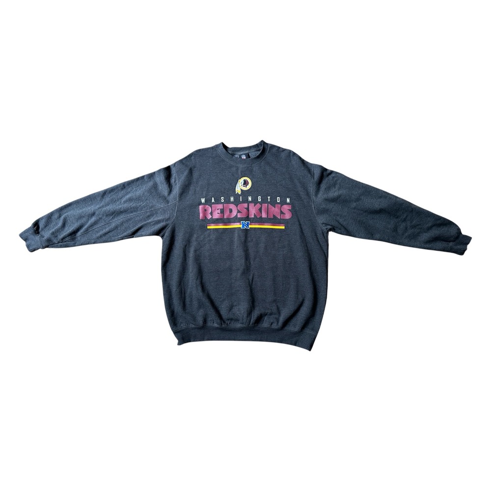 NFL Team Apparel Washington Redskins Sweatshirt Charcoal Grey XL K907 2012